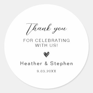 Adesivo Redondo Costume de Casamento Obrigado pela Festa de Celebr
