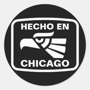 Adesivo Redondo Costume do personalizado do en Chicago de Hecho
