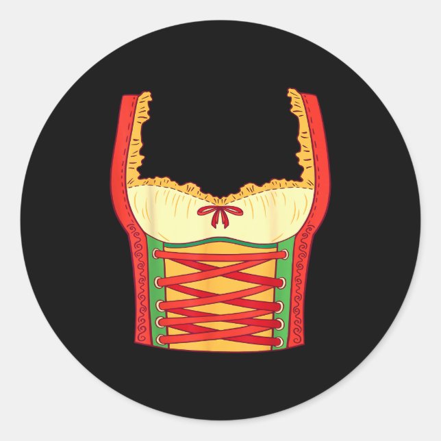 Adesivo Redondo Costumes Women Funny Shirt  (Frente)