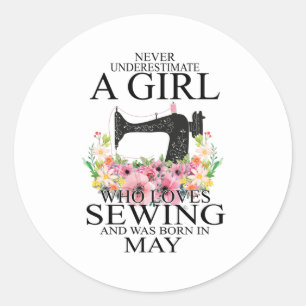 Adesivo Redondo costura Quem Adora Sewing E Era Nascer May