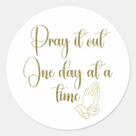 Adesivo Redondo Cota de Afirmação de Oração