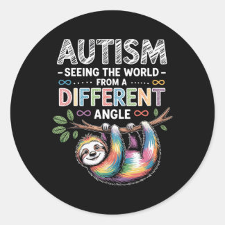 Adesivo Redondo Cota de Consciencialização do Autismo Mente Única