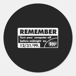 Adesivo Redondo Cota Retroativa Desligue Seu Computador Antes Da M