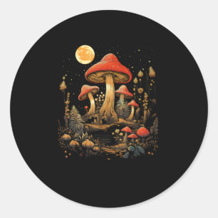 Adesivo Redondo Cottagecore Cogumelo Estética Cottagecore Goblinc