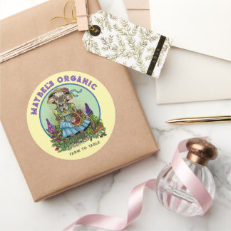 Adesivo Redondo Cottagecore Cowgirl