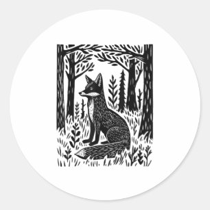 Adesivo Redondo Cottagecore Florestcore Goblincore Floresta Woodla