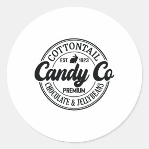Adesivo Redondo Cottontail Candy Company Chocolate Curioso Bunny E