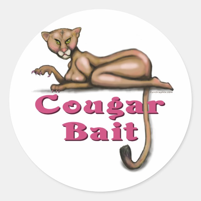 Adesivo Redondo Cougar Bait (Frente)
