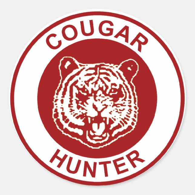 Adesivo Redondo Cougar Hunter (Frente)