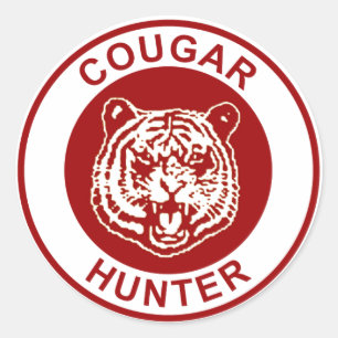 Adesivo Redondo Cougar Hunter
