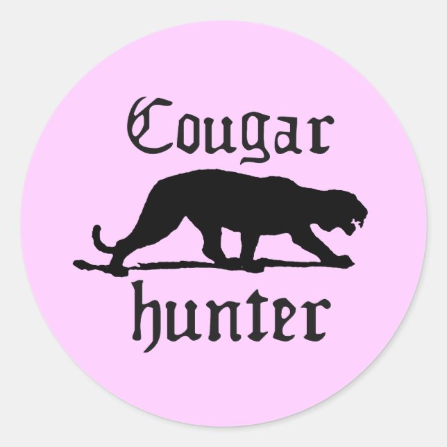 ADESIVO REDONDO COUGAR HUNTER (Frente)