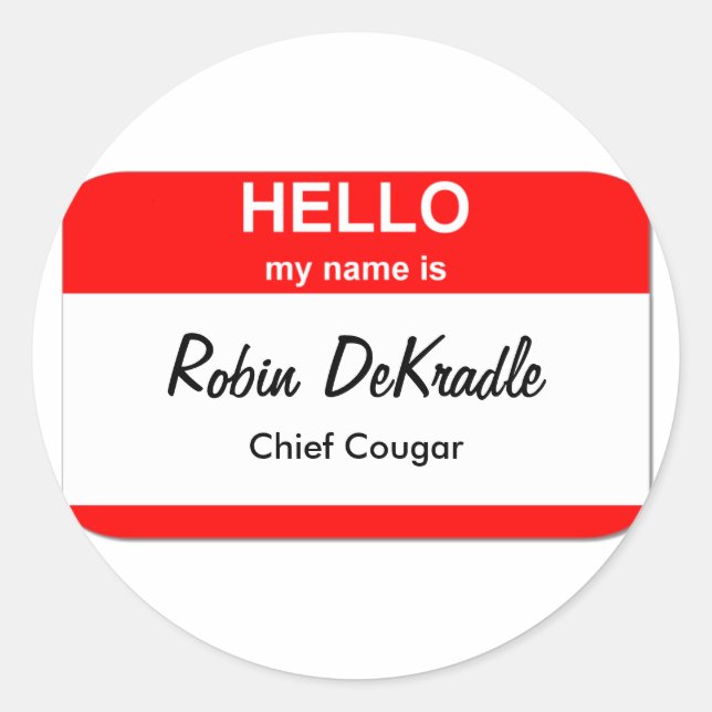 Adesivo Redondo Cougar Woman (Frente)