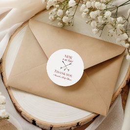 Adesivo Redondo Country Pink Girl New to the Club Golf Baby Shower