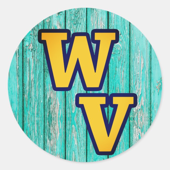 Adesivo Redondo Country Primitive Old Wood Farmhouse West Virginia (Frente)