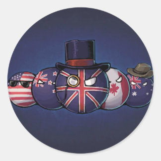 Adesivo Redondo Countryballs anglo-saxão