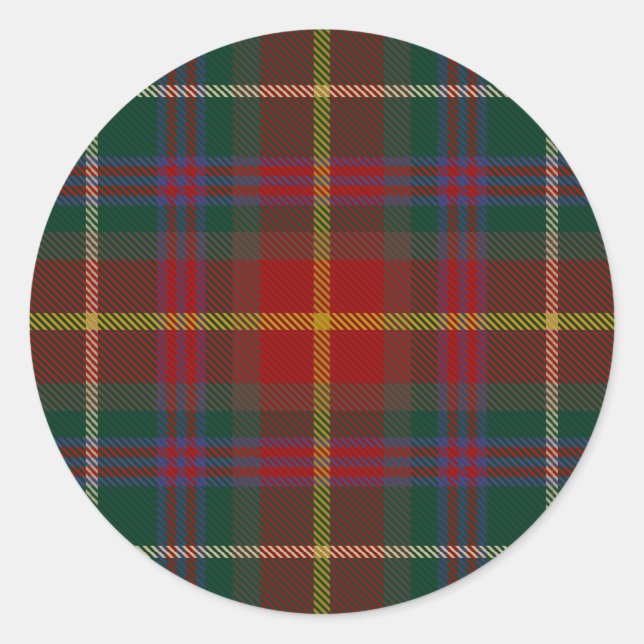 Adesivo Redondo County Meath Irish Tartan (Frente)