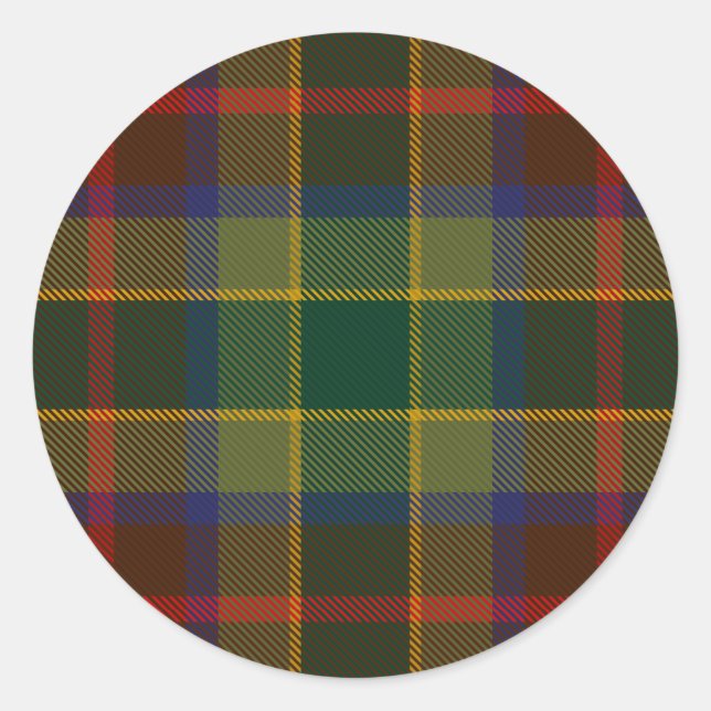 Adesivo Redondo County Waterford Irish Tartan (Frente)