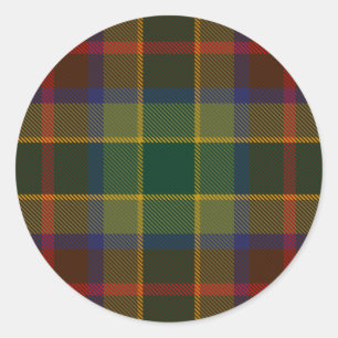 Adesivo Redondo County Waterford Irish Tartan