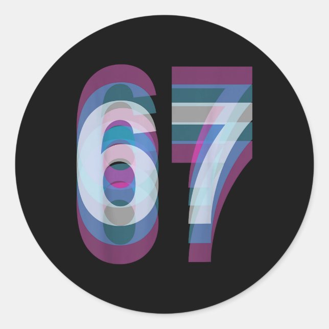 Adesivo Redondo Couple Costume 67 Six Seven Meme Funny  (Frente)