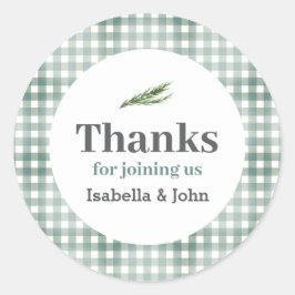 Adesivo Redondo Couples Summer Barbecue Baby Shower 