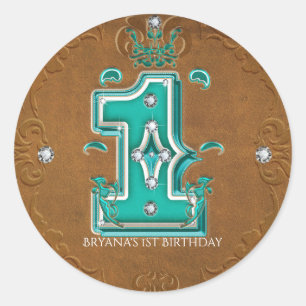 Adesivo Redondo Couro Castanho-Castanho-Castanho Número 1 1 1rua