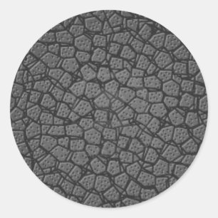 ADESIVO REDONDO COURO CINZENTO