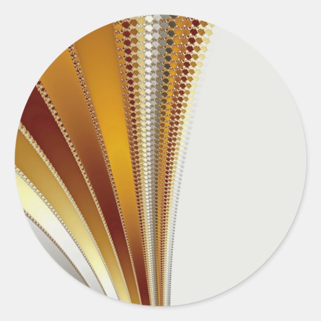 Adesivo Redondo Couro - Vinheta Fractal (Frente)