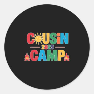 Adesivo Redondo Cousin Camp 2025 Summer Cousin Summer Family Reuni
