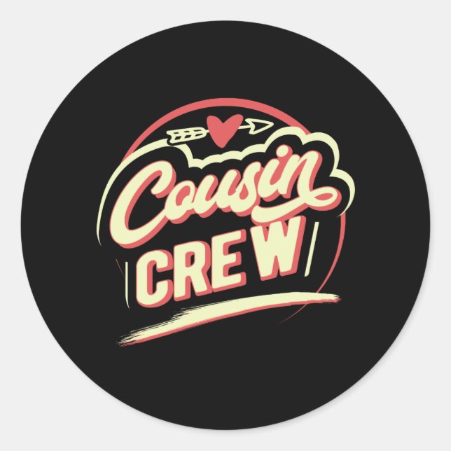 Adesivo Redondo Cousin Crew (Frente)