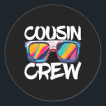 Adesivo Redondo Cousin Crew Adultos Crianças Correspondentes à Tri<br><div class="desc">Cousin Crew Adultos Crianças Correspondentes à Tripulação do Primo</div>