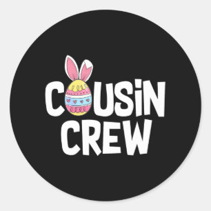 Adesivo Redondo Cousin Crew Coelhinho Coelhinho Coelhado com Pásco