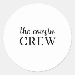 Adesivo Redondo Cousin Crew Fun Family Matching Design