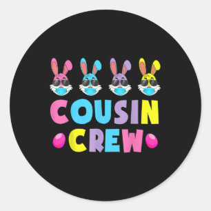 Adesivo Redondo Cousin Crew Squad Coelhinho Coelho da Páscoa Todl