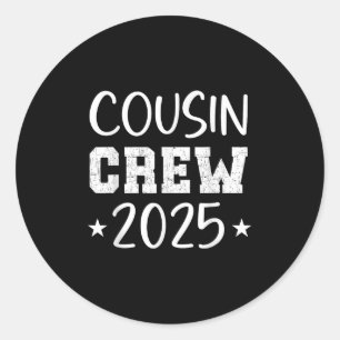 Adesivo Redondo Cousin Crew Trip 2025 Summer Family Reunion Weeken