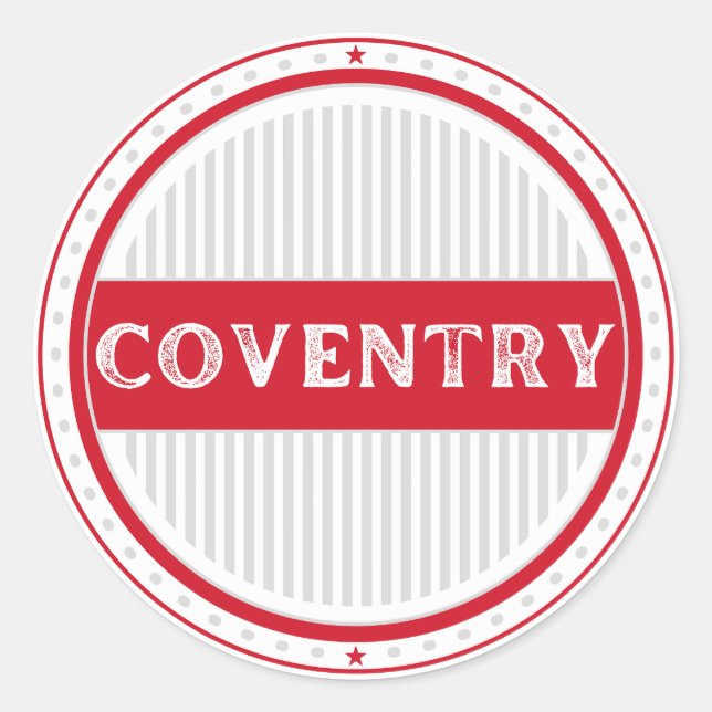 Adesivo Redondo Coventry City Pride Emblem – English Identity (Frente)