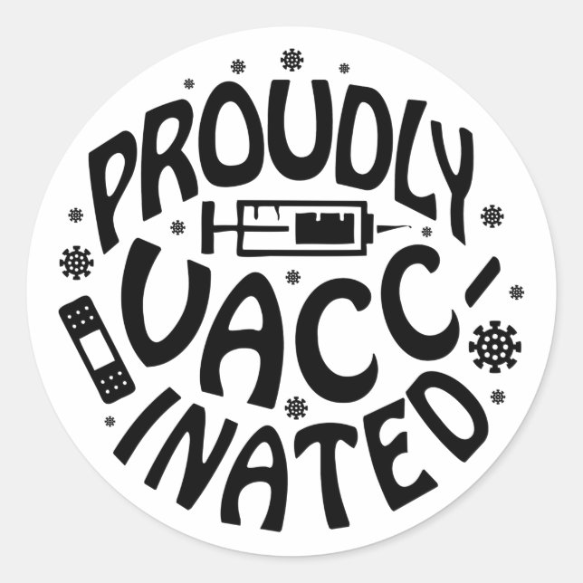 Adesivo Redondo Covid- 19 Coronavírus Atirado Preto (Frente)