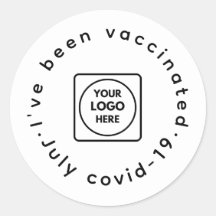 Covid- 19 Vacinado | Logotipo personalizado do fun