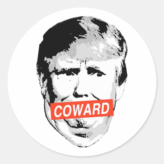 Adesivo Redondo Coward Trump (Frente)