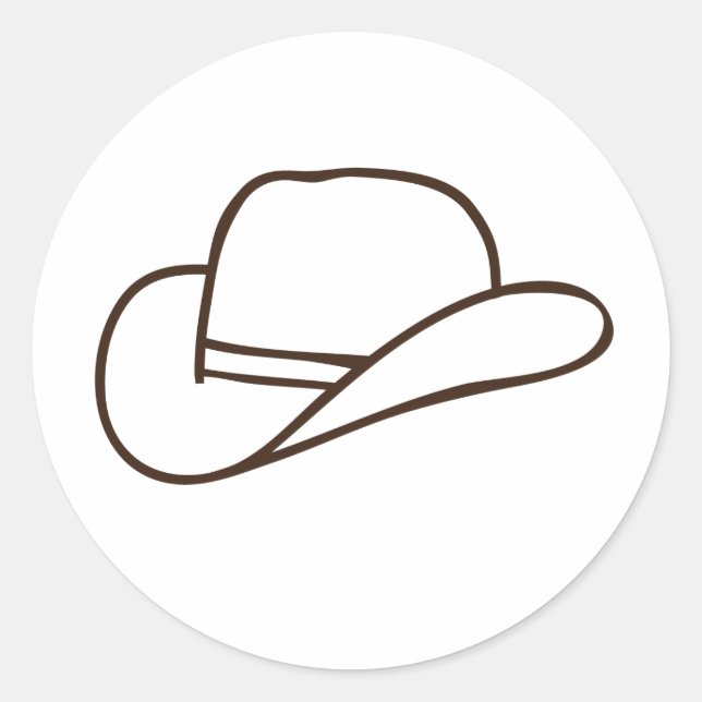 Adesivo Redondo Cowboy Hat (Frente)