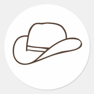 Adesivo Redondo Cowboy Hat