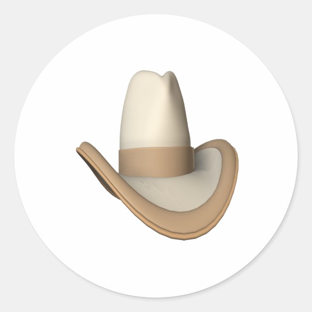 Adesivo Redondo Cowboy Hat 2 (Frente)