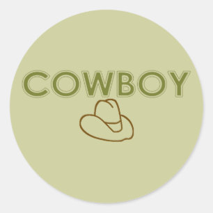 Adesivo Redondo Cowboy Stickers