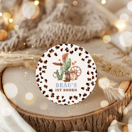 Adesivo Redondo Cowboy Wild West 1rua Rancho Rodeo Festa de aniver