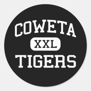 Adesivo Redondo Coweta - Tigres - Júnior - Coweta Oklahoma