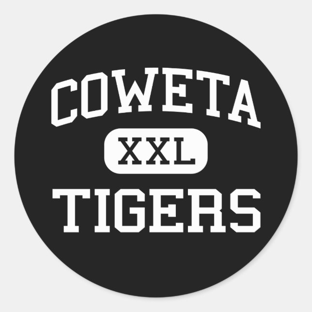 Adesivo Redondo Coweta - Tigres - Júnior - Coweta Oklahoma (Frente)