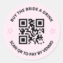 Adesivo Redondo Cowgirl Bachelorette QR/Venmo Sticker