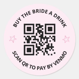 Adesivo Redondo Cowgirl Bachelorette QR/Venmo Sticker