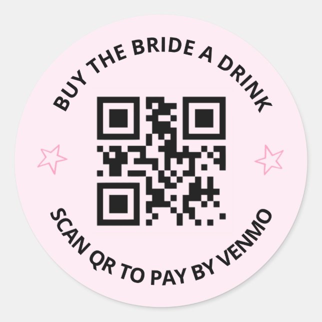 Adesivo Redondo Cowgirl Bachelorette QR/Venmo Sticker (Frente)
