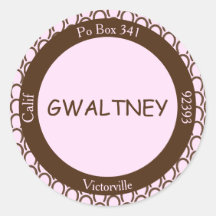 Cowgirl Horserradura rosa | Selo de Envelope Brown