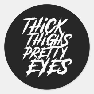Adesivo Redondo Coxas Espessas Bonito Olhos Engraçados Perna Rapar
